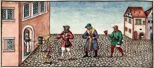 Weinrufer und Weinmesser